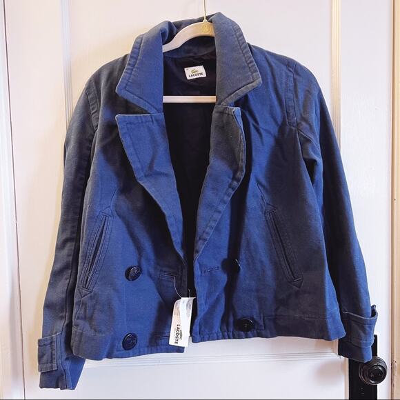 Lacoste Jackets & Blazers - Lacoste Blue Cotton Double-Breasted Blazer